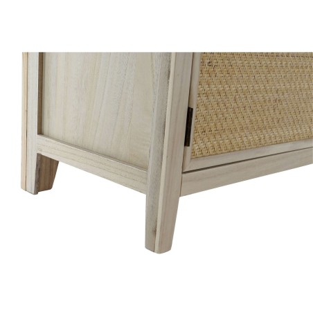 Appendiabiti con specchio Home ESPRIT Naturale Rattan Legno di paulownia Specchio 92 x 40 x 181 cm