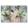 Quadro Home ESPRIT Palme Tropicale 90 x 3,5 x 120 cm (2 Unità)