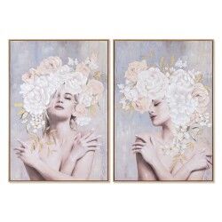 Quadro Home ESPRIT Fiori Moderno 70 x 3,5 x 100 cm (2 Unità)