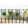 Vaso Home ESPRIT Giallo Verde Ambra Rosa chiaro Metallo 11,5 x 11,5 x 21 cm (3 Unità)