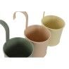 Vaso Home ESPRIT Giallo Verde Ambra Rosa chiaro Metallo 11,5 x 11,5 x 21 cm (3 Unità)