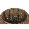 Set di vasi da fiori Home ESPRIT Marrone Metallo Fibra 41 x 41 x 32 cm