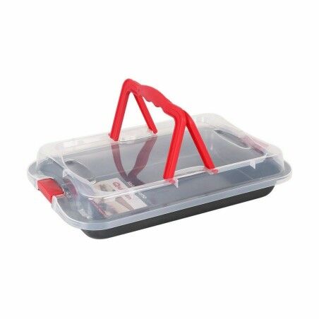 Stampo Removibile Quttin Acciaio al carbonio Nero Trasparente 36 x 23 x 4,5 cm (6 Unità)