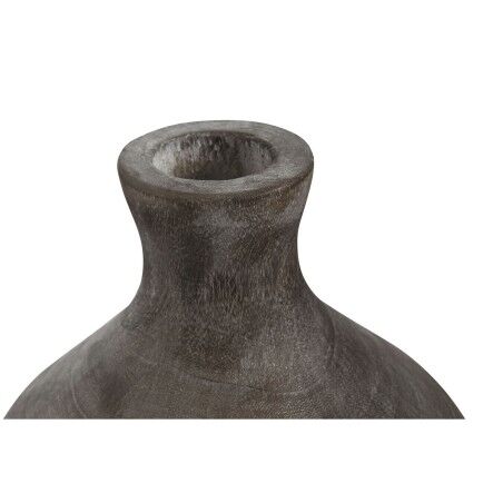 Vaso Home ESPRIT Grigio scuro Legno di paulownia Coloniale Finitura invecchiata 24 x 24 x 27 cm
