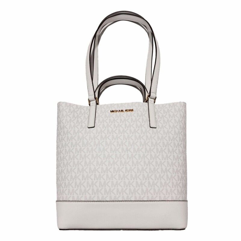 Borsa a Spalla Michael Kors Kelli Bianco 30 x 27 x 9 cm