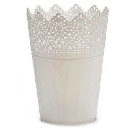 Vaso Ibergarden Bianco Plastica 15 x 18 x 15 cm
