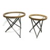 Set di 2 tavoli DKD Home Decor Nero Naturale 65 x 65 x 63 cm