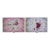 Scatola Decorativa DKD Home Decor Rosa Lilla Legno MDF Tropicale Contatore (2 Unità)