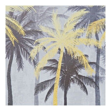 Scatola Decorativa DKD Home Decor Nero Dorato Legno MDF Palme Tropicale Contatore (2 Unità)