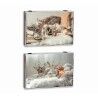 Scatola Decorativa DKD Home Decor Multicolore Legno MDF Spa Contatore (2 Unità)