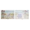 Scatola Decorativa DKD Home Decor Multicolore Legno MDF Spiaggia Mediterraneo Contatore (2 Unità)