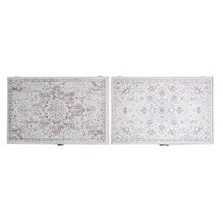 Scatola Decorativa DKD Home Decor Multicolore Legno MDF Etnico Arabo Contatore (2 Unità)