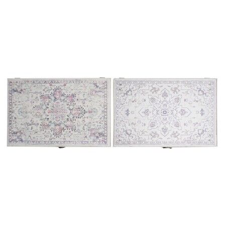 Scatola Decorativa DKD Home Decor Multicolore Legno MDF Etnico Arabo Contatore (2 Unità)