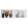 Scatola Decorativa DKD Home Decor Bianco Nero Dorato Legno MDF Moderno Vaso (2 Unità)