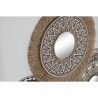 Tela Home ESPRIT Bianco Naturale Boho 70 x 3 x 50 cm (2 Unità)
