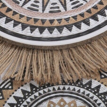 Tela Home ESPRIT Bianco Naturale Boho 70 x 3 x 50 cm (2 Unità)