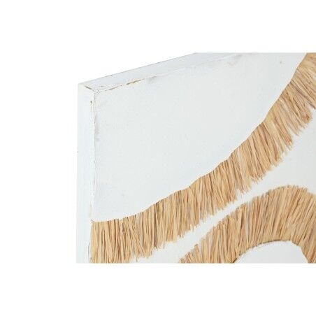 Tela Home ESPRIT Bianco Naturale Boho 60 x 3 x 80 cm (2 Unità)