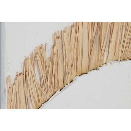 Tela Home ESPRIT Bianco Naturale Boho 60 x 3 x 80 cm (2 Unità)
