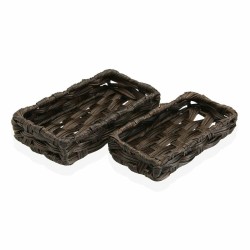 Set di Cestini Versa 11 x 4 x 20 cm Marrone scuro 2 Unità