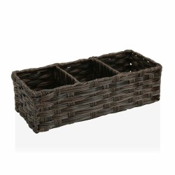 Cestino Multiuso Versa 15,2 x 10,2 x 35,6 cm 3 Compartimenti Marrone