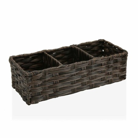 Cestino Multiuso Versa 15,2 x 10,2 x 35,6 cm 3 Compartimenti Marrone
