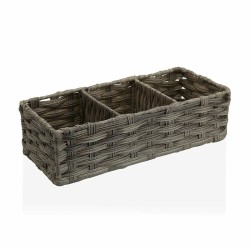 Cestino Multiuso Versa 15,2 x 10,2 x 35,6 cm 3 Compartimenti Grigio