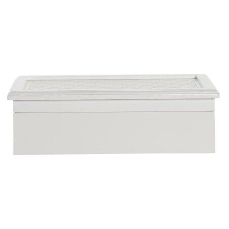 Custodia per orologi DKD Home Decor Bianco Rosa chiaro Cristallo Legno MDF 29 x 20 x 9 cm (12 Unità)