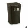Cesto per i Panni Stefanplast Elegance Marrone Plastica 50 L 36,5 x 54,5 x 38 cm (6 Unità)