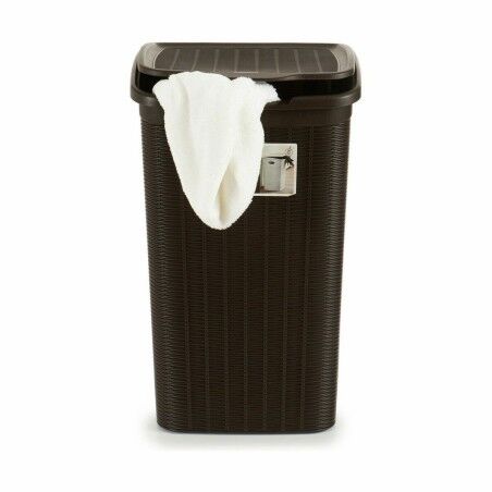 Cesto per i Panni Stefanplast Elegance Marrone Plastica 50 L 36,5 x 54,5 x 38 cm (6 Unità)