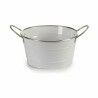 Vaso Ibergarden F60326-D Bianco Argentato Zinco Secchio 27,5 x 10,5 x 20 cm (24 Unità)
