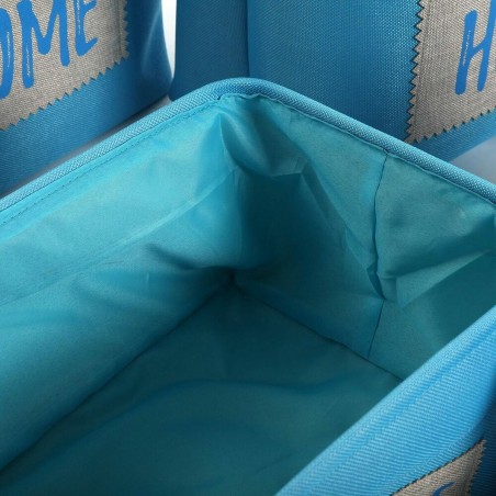Set di Cestini Versa Home 30 x 40 x 45 cm Azzurro
