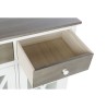 Cassettiera DKD Home Decor Bianco Grigio Cristallo Pioppo Cottage 80 x 40 x 85 cm