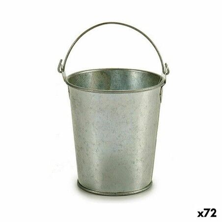 Vaso Ibergarden A60262-B Argentato Zinco Secchio 15,5 x 11 x 11 cm (72 Unità)
