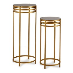 Set di 2 tavoli Nero Dorato (2 pcs)