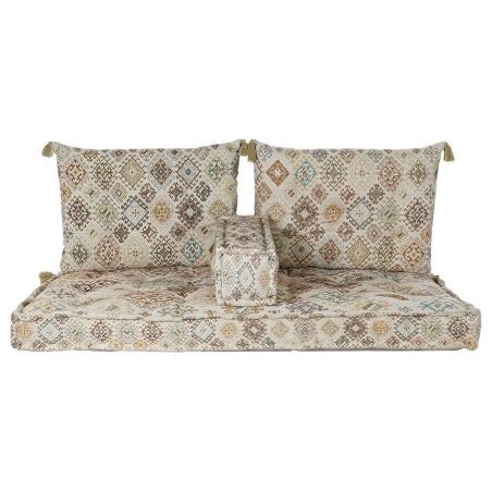 Divano a 2 Piazze DKD Home Decor Giallo Marrone Beige 145 x 76 x 13 cm