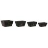 Scatole per conservare Home ESPRIT Nero Legno di abete 34 x 26 x 18 cm 4 Pezzi