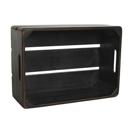 Scatole per conservare Home ESPRIT Cox Apples 1830 Nero Legno di abete 40 x 30 x 15 cm 3 Pezzi