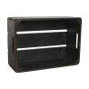 Scatole per conservare Home ESPRIT Cox Apples 1830 Nero Legno di abete 40 x 30 x 15 cm 3 Pezzi