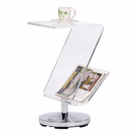 Tavolino Aggiuntivo DKD Home Decor Trasparente Argentato 30 x 33 x 55 cm