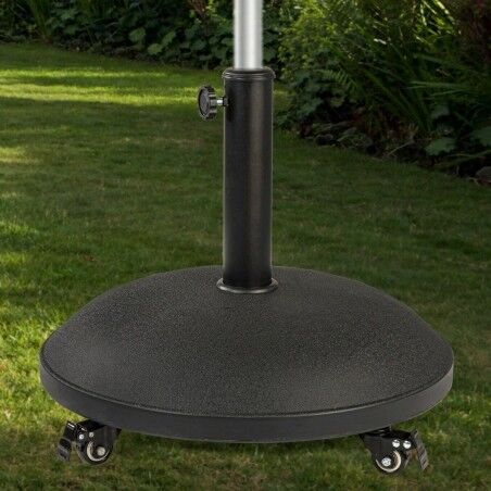 Base per Ombrellone Colorbaby 25 kg Con ruote Nero Acciaio Cemento