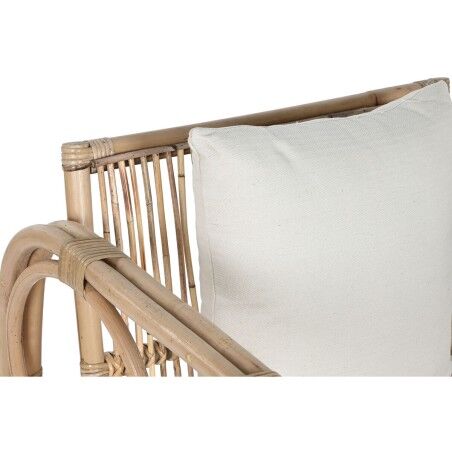 Poltrona Home ESPRIT Bianco Naturale 72 x 77 x 80 cm