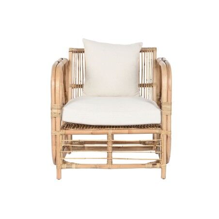Poltrona Home ESPRIT Bianco Naturale 72 x 77 x 80 cm