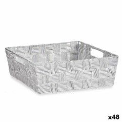 Cestino Multiuso Kipit A3-693109 Bianco Stoffa 3 L 23 x 8 x 27 cm 27 x 8 x 23 cm (48 Unità)
