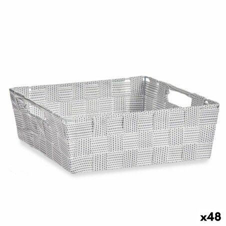 Cestino Multiuso Kipit A3-693109 Bianco Stoffa 3 L 23 x 8 x 27 cm 27 x 8 x 23 cm (48 Unità)