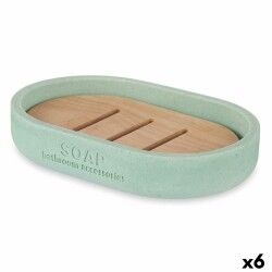 Portasapone Berilo B5456BC-4 - 456 Menta Resina Bambù 12,5 x 2,5 x 8,5 cm (6 Unità)