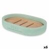 Portasapone Berilo B5456BC-4 - 456 Menta Resina Bambù 12,5 x 2,5 x 8,5 cm (6 Unità)