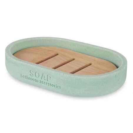 Portasapone Berilo B5456BC-4 - 456 Menta Resina Bambù 12,5 x 2,5 x 8,5 cm (6 Unità)