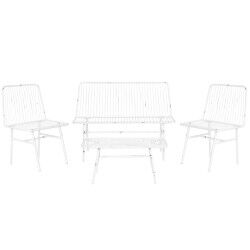 Mobili da giardino Home ESPRIT Bianco 115 x 53 x 83 cm (4 Pezzi)