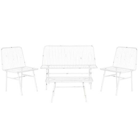 Mobili da giardino Home ESPRIT Bianco 115 x 53 x 83 cm (4 Pezzi)