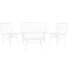 Mobili da giardino Home ESPRIT Bianco 115 x 53 x 83 cm (4 Pezzi)